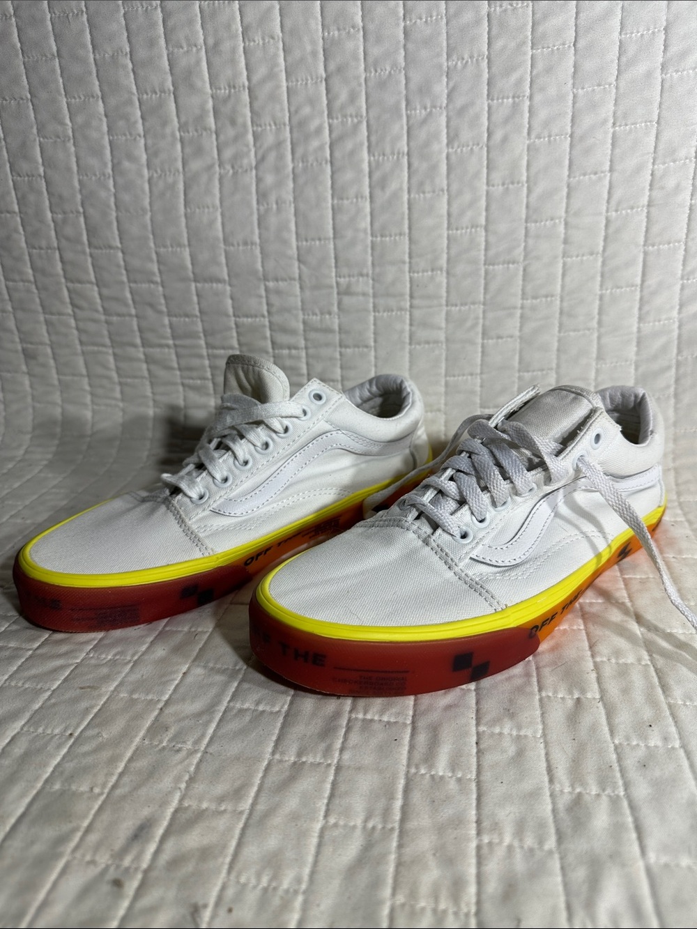 Vans Old Skool "OTW Foxing" sneakers featuring a white canvas upper